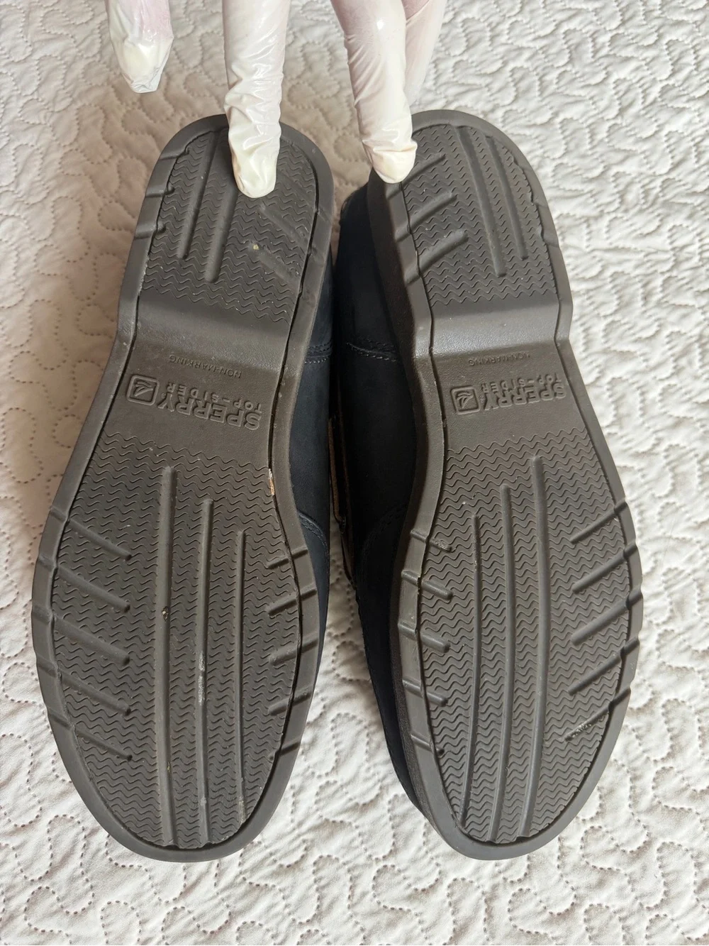 Sperry To-Sider Stingray Collection Men’s Black Brown Leather Boat Shoes Size 11